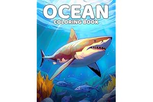 Ocean Coloring Book: Adult Coloring Pages with Beautiful and Realistic Sea Life Designs for Relaxation and Stress Relief