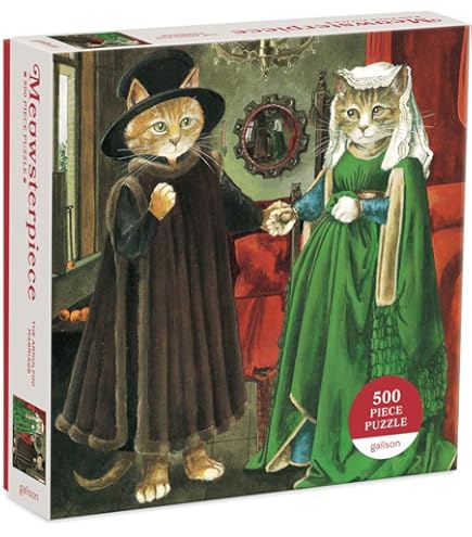 Meowsterpiece of Western Art by Susan Herbert (Inspired by Jan van Eyck