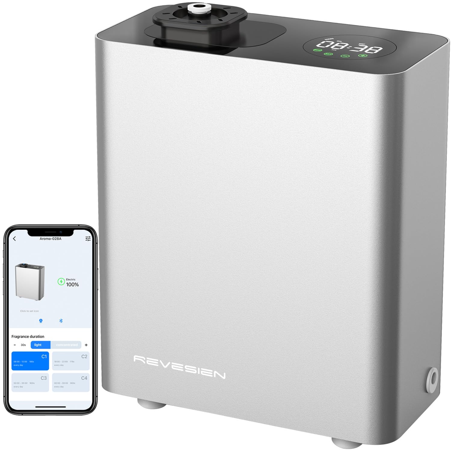 Photo 1 of HVAC Scent Diffuser Machine for Whole House - Scent Diffuser for Hotel, Scent Air Machine for Home Cover Up to 3000 Sq. Ft - Cold Air Diffuser | Waterless Aromatherapy Diffuser for Large Room - Silver