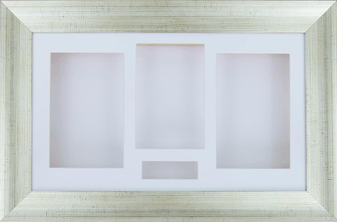 Photo Picture Frames 8 5 X 11 5 Antique Silver Effect Portrait Deep Shadow Box Photo Frame 3 Mount Home Furniture Diy