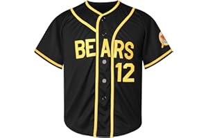 EETUG Youth Baseball Jerseys for Boys,Bad News Bears 3 Kelly Leak 1976 Chico's Bail Bonds Movie Jersey,Girl White Black S-XL