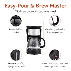 Amazon Basics Coffee Makers, 5-Cup Coffee Machines