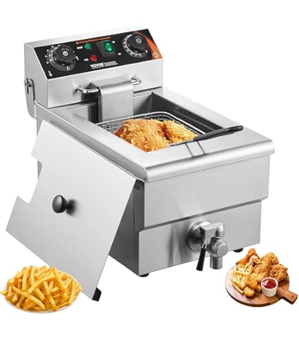 Corn Dog Fryer 21L Commercial Gas Deep Fryer, Stainless Steel