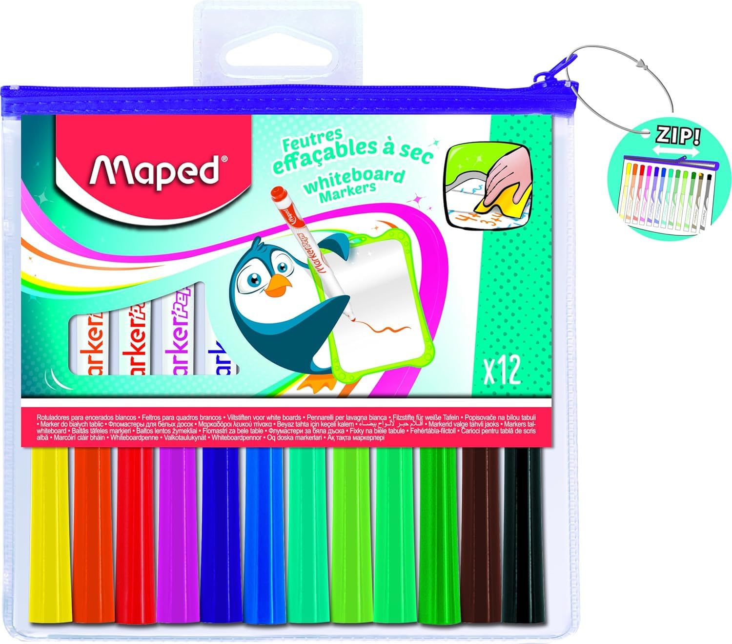 Maped 741817 Marker'Peps' Whiteboard Marker Pack of 12