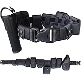 VLJUULJV 10 in 1 Duty Belt w/Nylon Tactical Police Belts Versatile Military Modular Equipment System Molded Officers for Law Enforcement Utility Belt