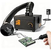 M-T Solder Fume Extractor, 80W 168m?/h Strong Suction Smoke Absorber with Carbon or HEPA Filter, 3-Speed Adjustment for Solde