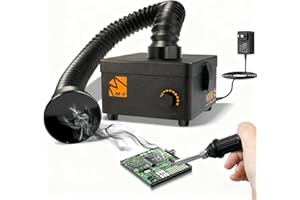 M-T Solder Fume Extractor, 80W 168m³/h Soldering Fume Extractor Smoke Absorber with HEPA Filter & Carbon, 3-speed Adjustment for Soldering, Welding, 3D Printing