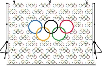 Amazon Com Lylycty 7x5ft Olympic Sport Backdrop Olympic Rings