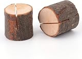 Tosnail Rustic Wood Place Card Holders Set of 50 with Kraft Cards view 2