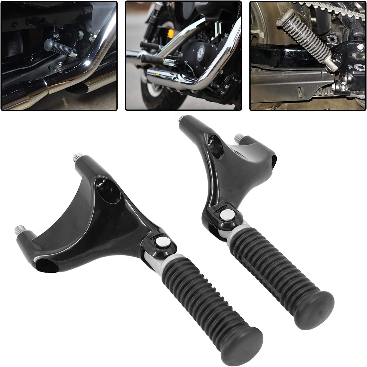 GDAUTO Motorcycle Footpegs Rear Passenger Foot Rests Hightway Foot Pegs