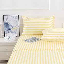 Best Season 4 Piece Stripe Microfiber Stripe Sheet