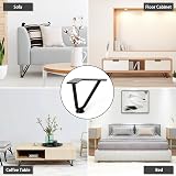 Signstek 16 Inch Black Metal Table Legs Trapezoidal 40cm Coffee Table DIY view 3