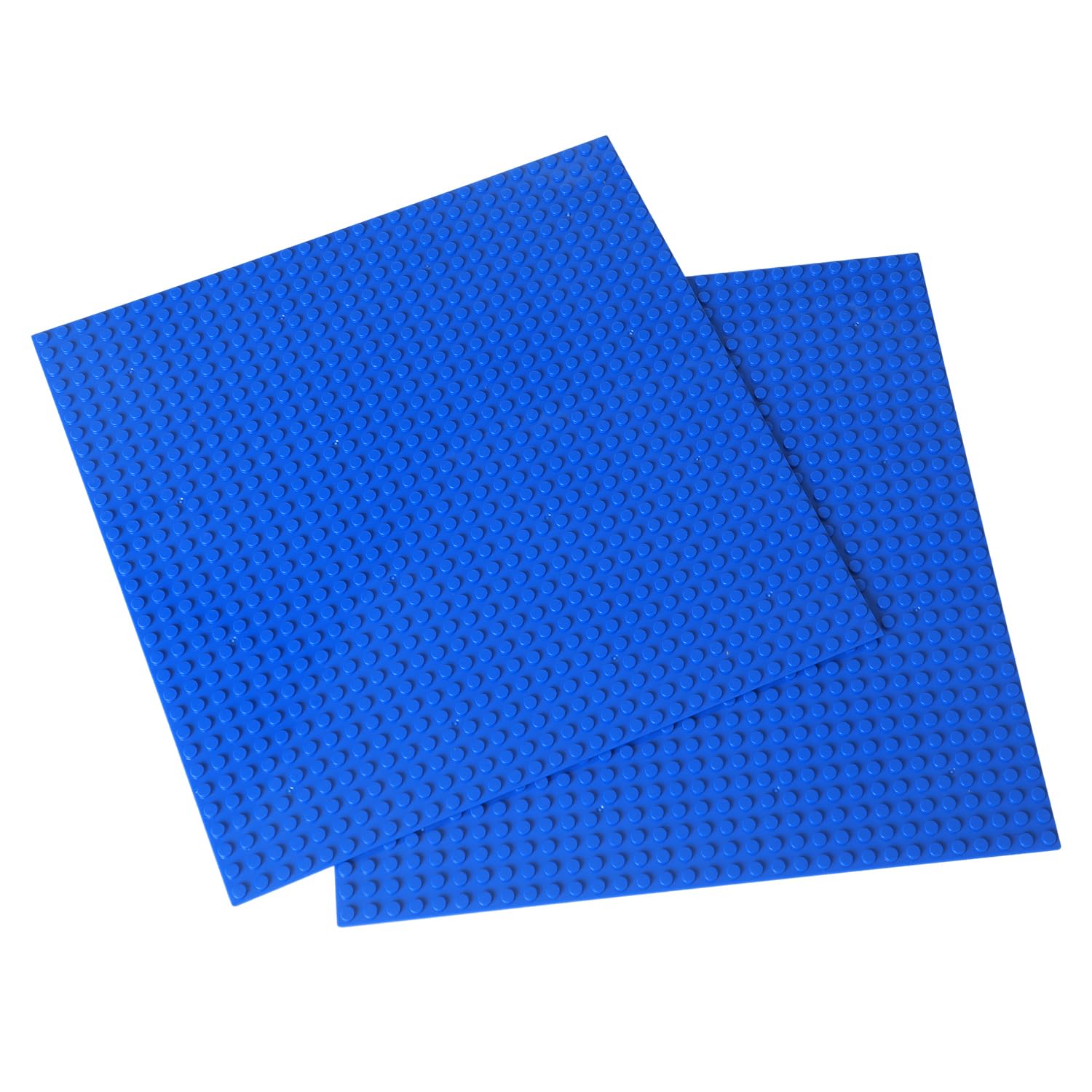 ekuzi 2 Pack Classic Base Plates for Building Bricks, Base for Tables,Mats,and More,100% Compatible with All Major Brands Baseplate, 10 x 10 inch (Blue) — image 1