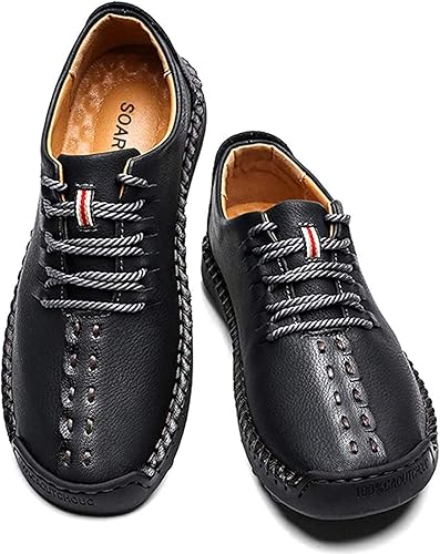 Amazon Soarhope メンズ くつ カジュアルしゅーず メンズ 革靴 カジュアルシューズ めんすシューズ かじゅあるシューズ メンズシューズ レースアップシューズ おしゃれ 軽量 超快適 レースアップシューズ