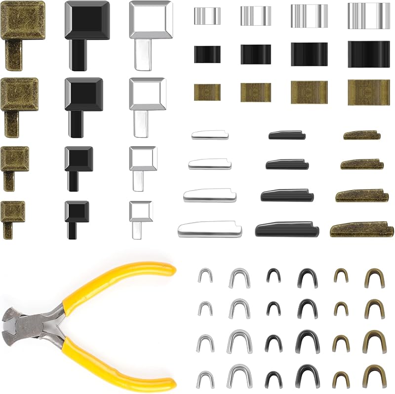 Kulannder 60Pcs Zip Repair Set with Pliers - Metal Sliders & Stoppers