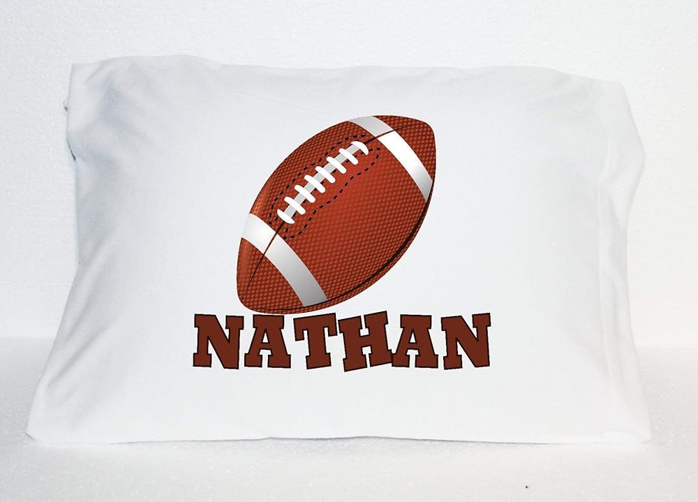 Football Personalized Custom Name Travel Pillow Case 12 x