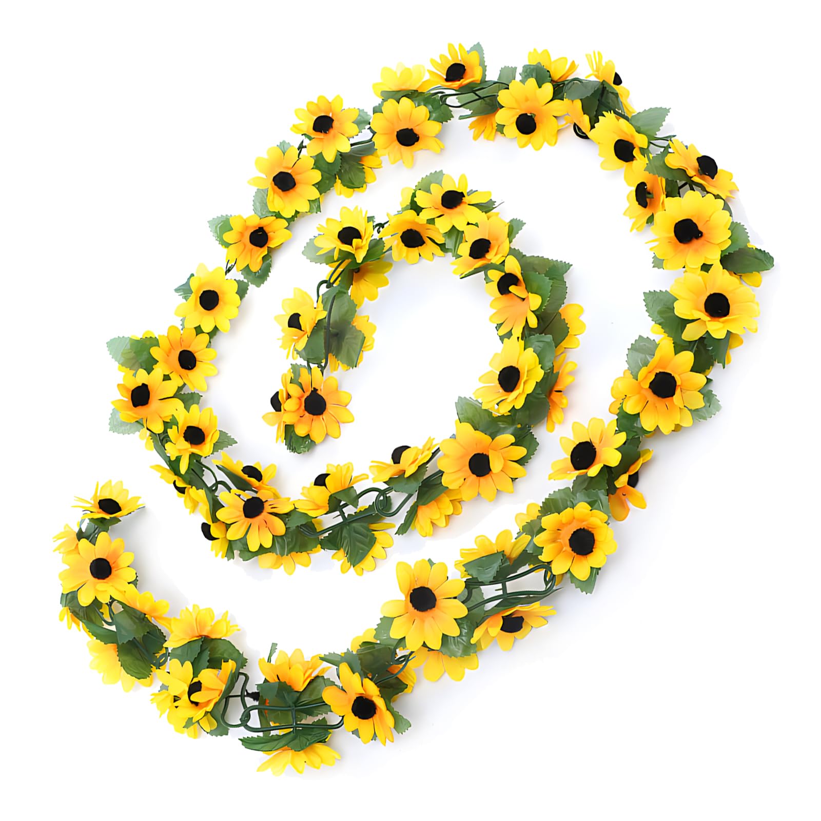 LHLZNB Artificial Flowers Garlands - 60 simulated roses Artificial Flower Vines for Decorations, Faux White Rose Floral Arch with Realistic Design for Home, Garden, Indoor/Outdoor Weddings (yellow)