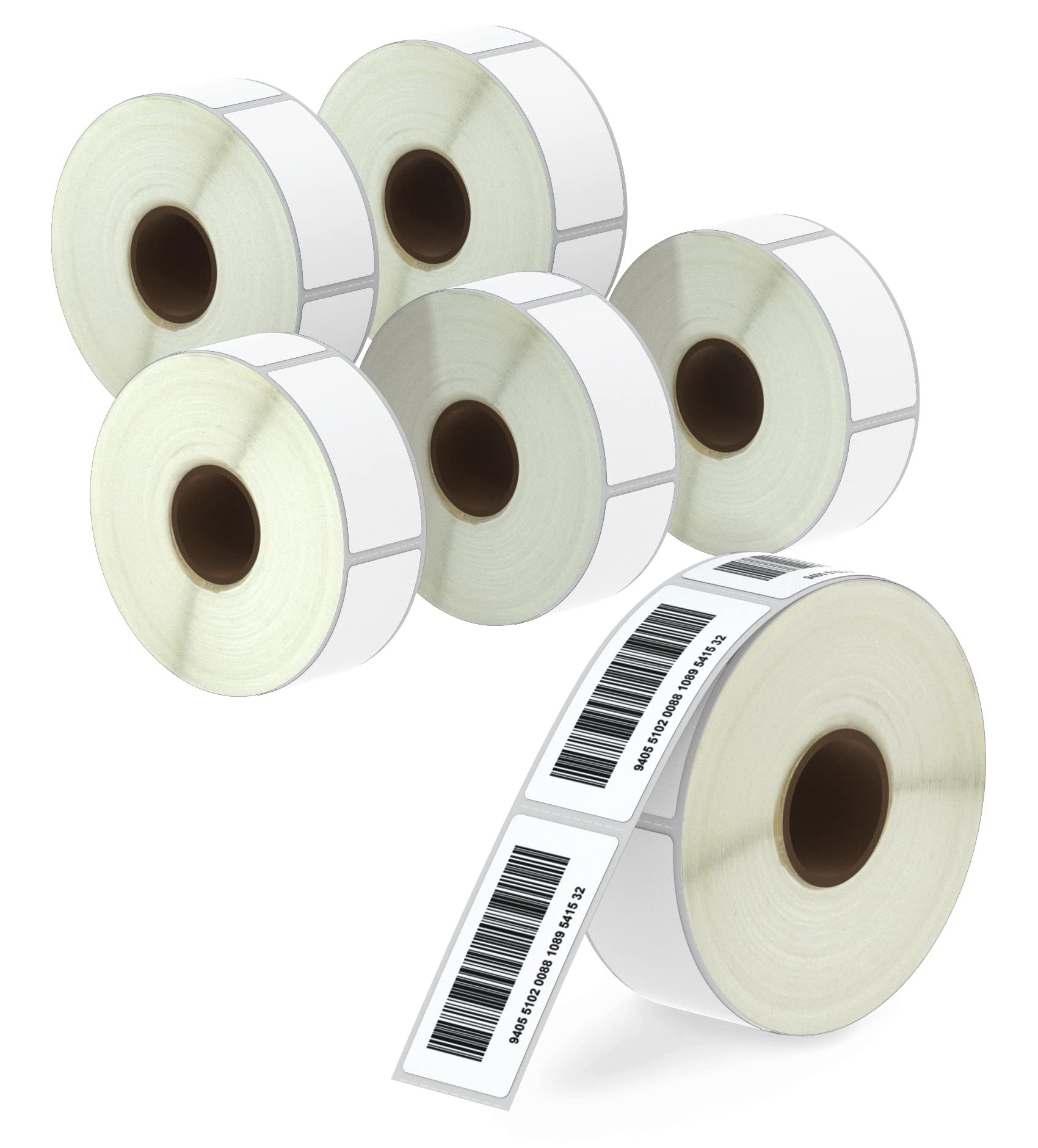 BETCKEY - 25mm x 76mm(1 in x 3 in) Barcode & Address Thermal Labels, 520 Perforated Stickers per Roll Compatible with Zebra & More Printers [6 Roll/3120 Labels]