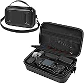 Boobowl Hard Case for DJI Osmo Pocket 3 Creator Combo, Portable Travel Storage Bag Fits Camera with Original Protective Cover, Battery Handle & Mic 2, Shockproof Organizer with Shoulder Strap - Black