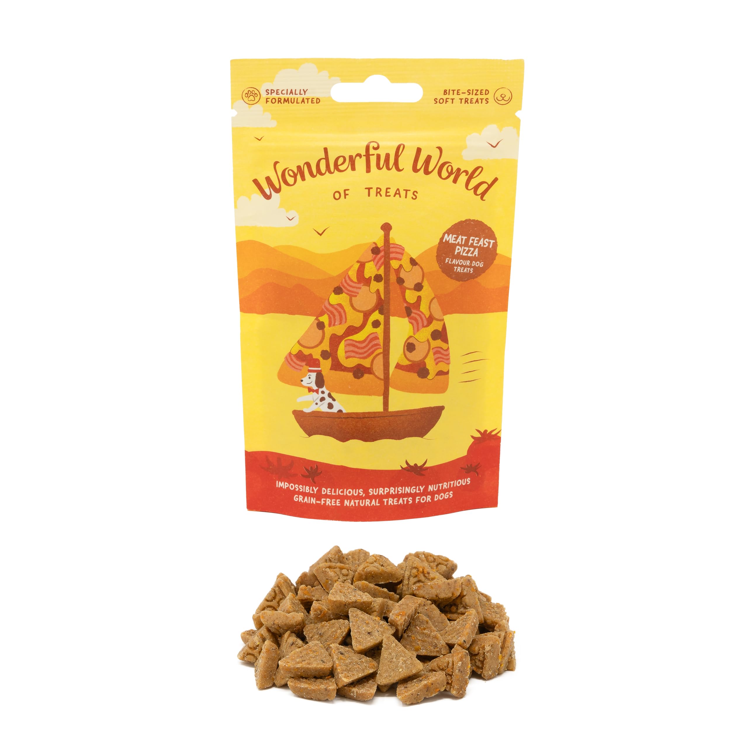 Wonderful World of Treats for Dogs (12 x 50g, Pizza Multi Pack (4 x each pizza))