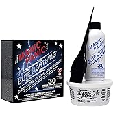 MANIC PANIC Blue Lightning Hair Bleach Kit - 30 Volume Developer + Bleach Powder Hair Lightener Lifts up to Five Levels And Eliminates Orange Tones - Vegan And Cruelty Free