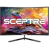 Sceptre New 24-inch Curved Gaming Monitor 1080p up to 180+Hz DisplayPort HDMI 100% sRGB, AMD FreeSync Build-in Speakers Machine Black 2026 (C248B-FWT168 Series)