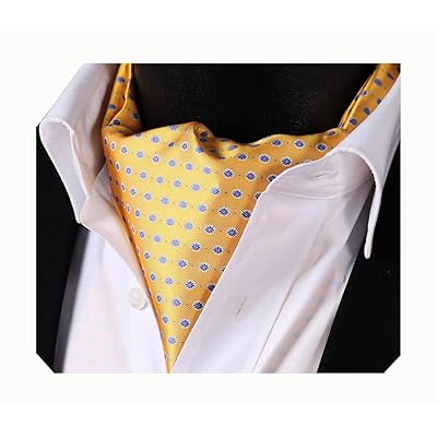 Enmain Men's Ascot Dot Pattern Jacquard Woven Gift Cravat Tie