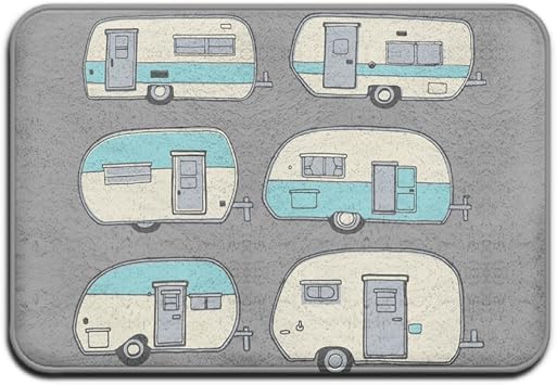 Amazon Com Soft Non Slip Camper Doodles Rv Van Cute Bath Mat