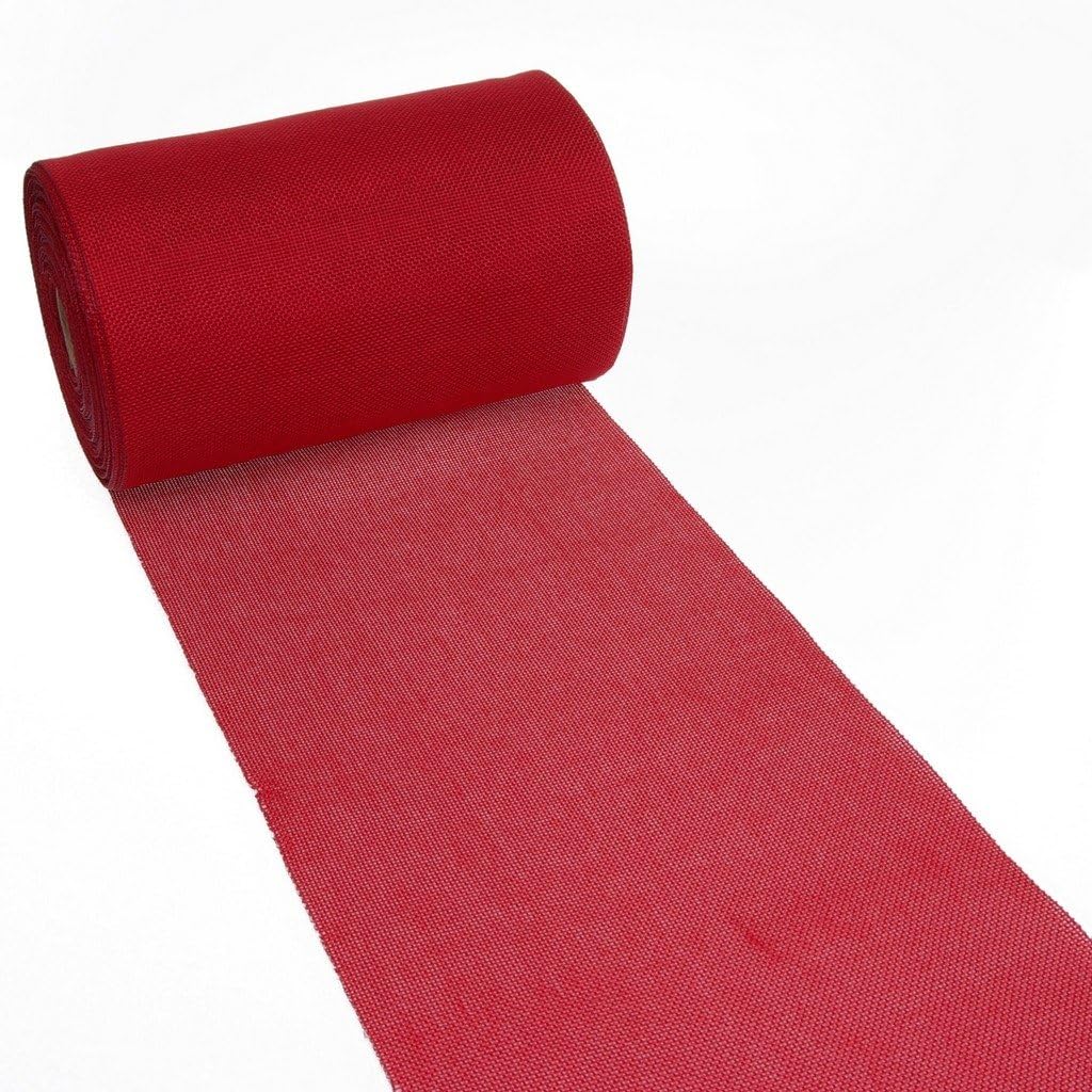 Shabby Chic table runner - Linen look table runner - col.19 - fire red - 8 by 72, 90, 96, 108. - inch - 69-200-5-19