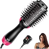 Homipooty Hair Dryers Brush,3 in 1 Hot Air Brushes Brush for Blowing,Straightening,Curling with ALCI Safety Plug One Step Hai