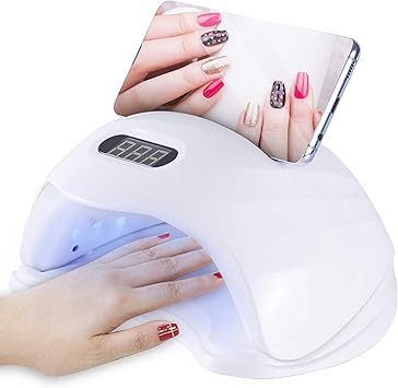 Amazon Co Jp Uv Ledネイルランプ 48wデュアルled Uvライト マニキュア高速硬化用 4タイマー設定付き24ライトuvランプ 自動センサー デジタルディスプレイ 自宅の専門サロン スポーツ アウトドア