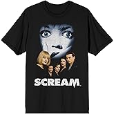Bioworld Scream 1-3 Distressed Movie Poster Crew Neck Short Sleeve Women's Black T-Shirt