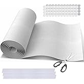 MERV 13 Filter Material, 23 Ft² Cut to Fit Air Filter Material for Captures Dust and Pet Dander as Small as 0.3 Microns. With Adhesive Hook Tape, Suitable for Ceiling and HVAC Furnace Vents