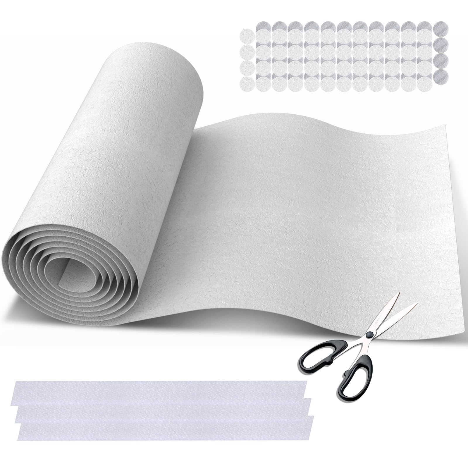 Photo 1 of MERV 13 Filter Material, 23 Ft² Cut to Fit Air Filter Material for Captures Dust and Pet Dander as Small as 0.3 Microns. With Adhesive Hook Tape, Suitable for Ceiling and HVAC Furnace Vents