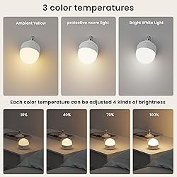 SCOPOW 2Packs E12 Rechargeable Light Bulbs with