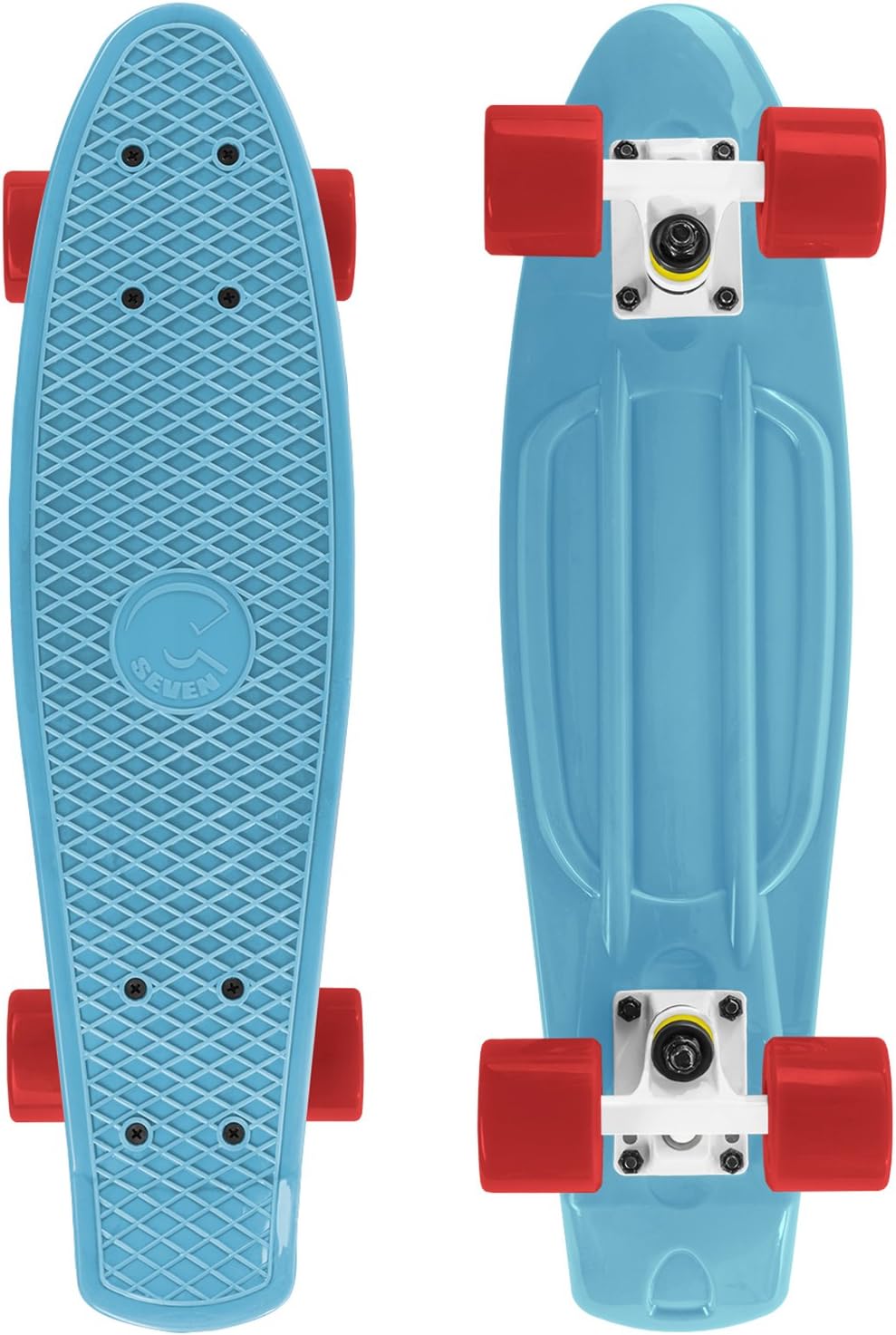 Cal 7 Mini Cruiser Skateboard Complete 22 Inch Standard Style Plastic