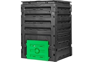 NOVA MICRODERMABRASION 120 Gallon (450L) BPA Free Garden Compost Bin - Easy Assembly, Aerating Outdoor Compost Box for Fast Fertile Soil Creation