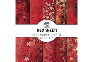 Red Scrapbook Paper: 20 Double-Sided Red Pattern Sheets for Scrapbooking, Junk Journals, Card Making, Decoupage, Origami, Pap