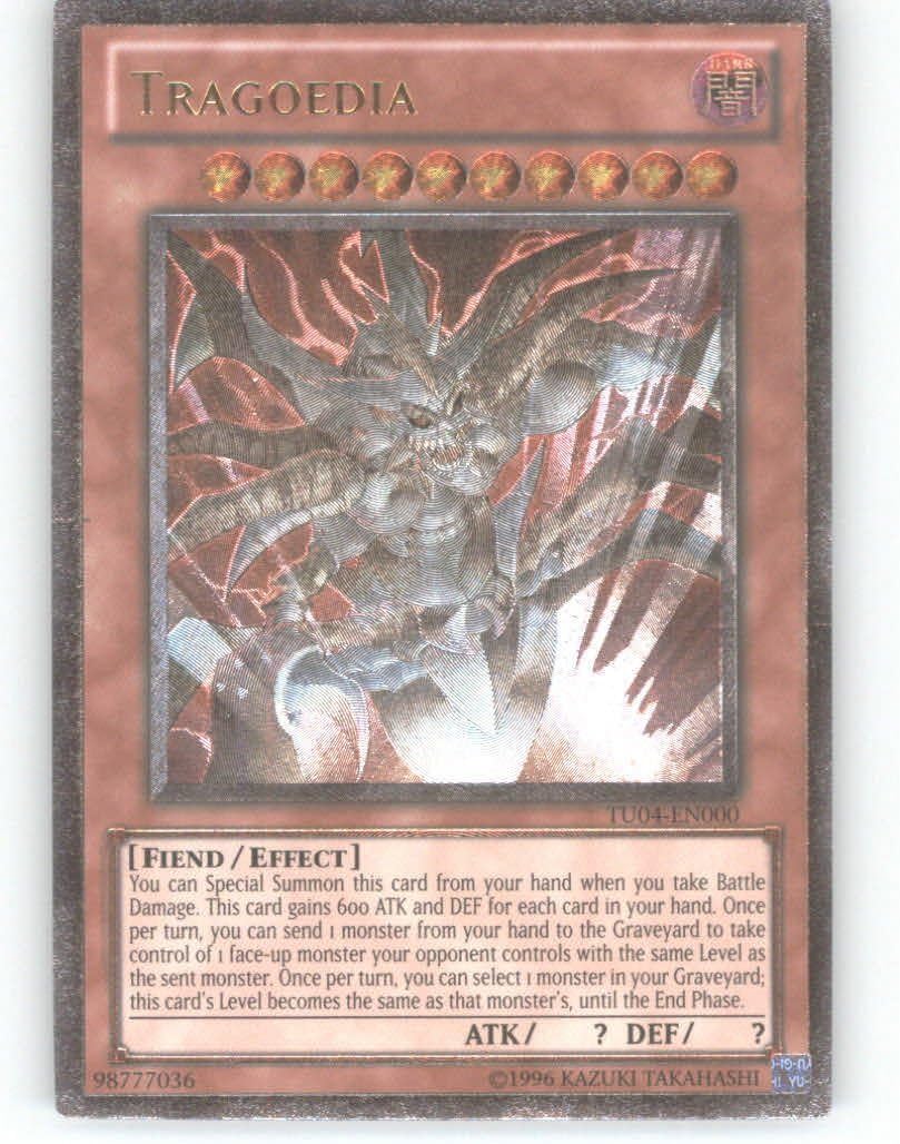 Yu-Gi-Oh! Turbo Pack 4 (Four) Limited Edition Trading Card # TU04-EN000 Tragoedia (Ultimate Rare)