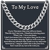 Supcare To My Son Man Husband Dad Boyfriend Love Grandson Always Remember Necklace Gifts for Birthday Graduation Anniversary Durable 6mm/7mm Non Tarnish Stainless Steel Miami Cuban Link Chain 20 Inch