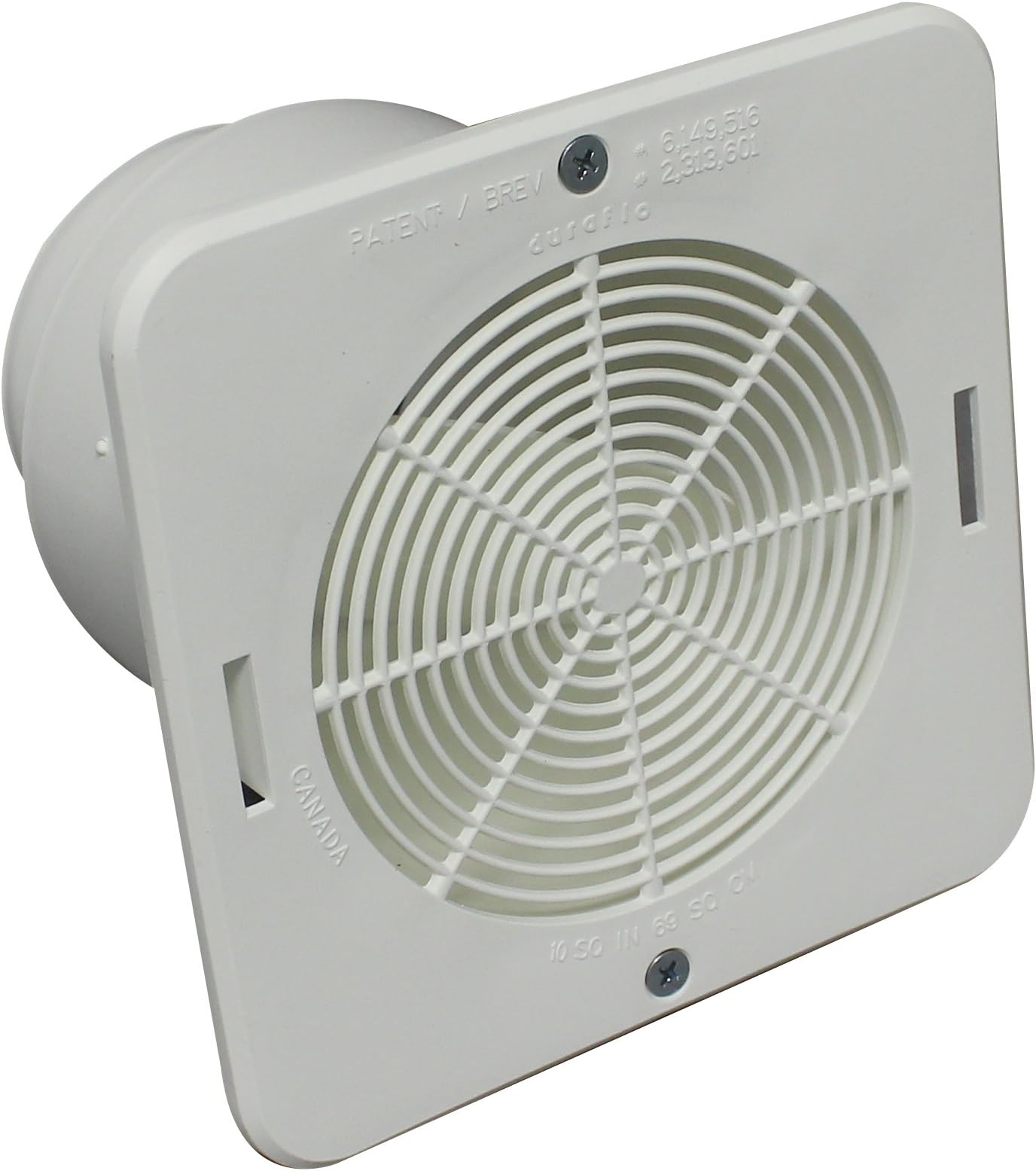 Duraflo 646015 Canplas Soffit Exhaust Vent, Vinyl, White, 6.75" x 5.75"