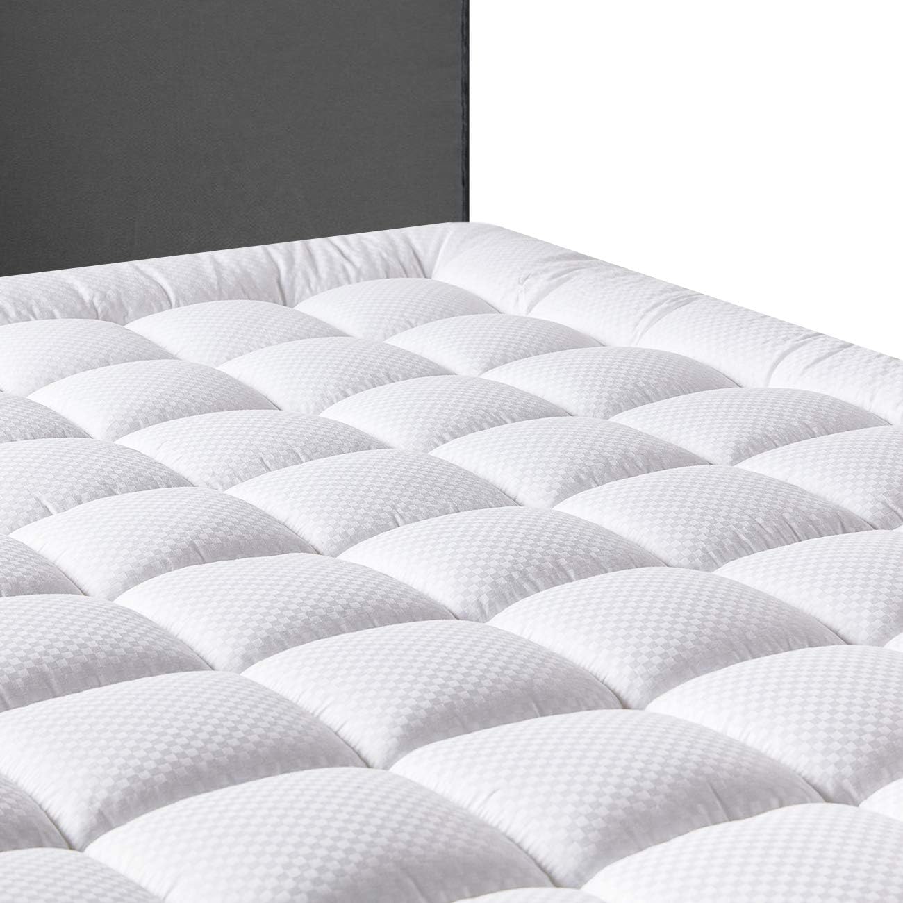 DOMICARE Twin Mattress Pad Cover - Cotton Down Alternative Quilted Pillowtop Mattress Pad with Deep Pocket (8"-21") - Hypoallergenic Overfilled Cooling Fitted Mattress Topper