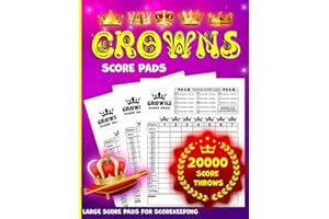 Crowns Score Sheets: Crowns Card Game - 120 Large Score Cards for Scorekeeping (Crowns Score Pads)