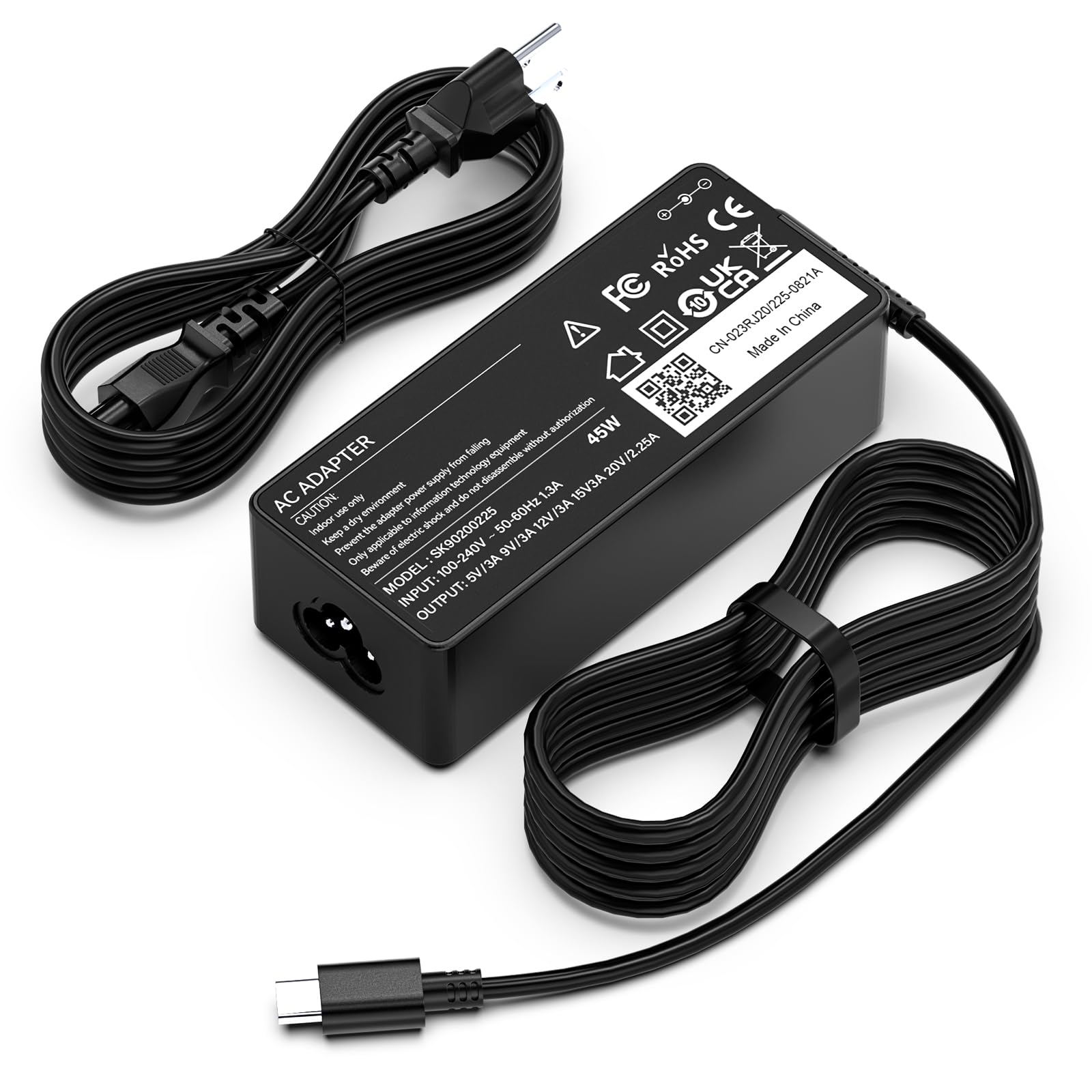 Photo 1 of 45W USB C Chromebook Charger Compatible with HP Chromebook, Lenovo Chromebook ThinkPad/Yoga, Asus, Acer, Dell Latitude, Samsung Laptop; Universal Type C Chromebook Power Supply Cord Replacement
