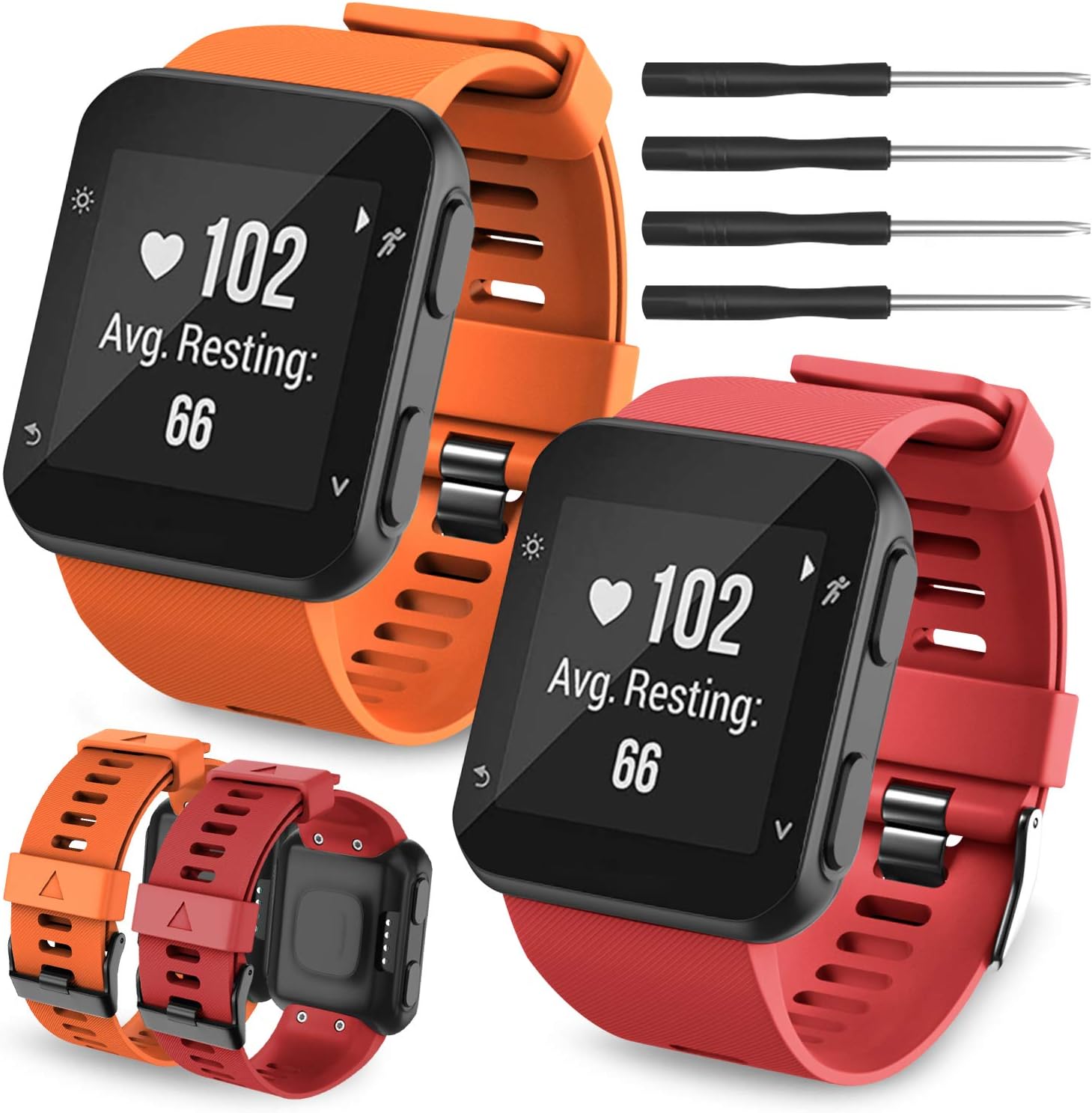 Th-some Correa para Gamin Forerunner 35 - Reemplazo de Banda para Garmin Forerunner 35, Pulsera de Reloj de Repuesto de Silicona Suave para Garmin ...