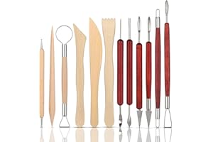 12 Pcs Clay Sculpting Tools, Pottery Sculpting Modeling Tools Air Dry Polymer Clay Sculpting Tools Pottery Trimming Tools wit