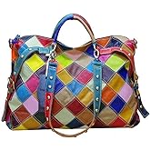 Women's Multicolor Tote Handbag Genuine Leather Random Color Hobo Shoulder Purse | Genuine Leather, Random Color, Shoulder