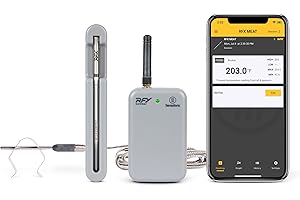 ThermoWorks RFX | Smart Wireless Meat Thermometer | Wi-Fi & Radio Frequency | Stronger Signal Than Bluetooth | Meat Probe for Use in Smoker, Grill, BBQ, Oven - 1-Probe Kit
