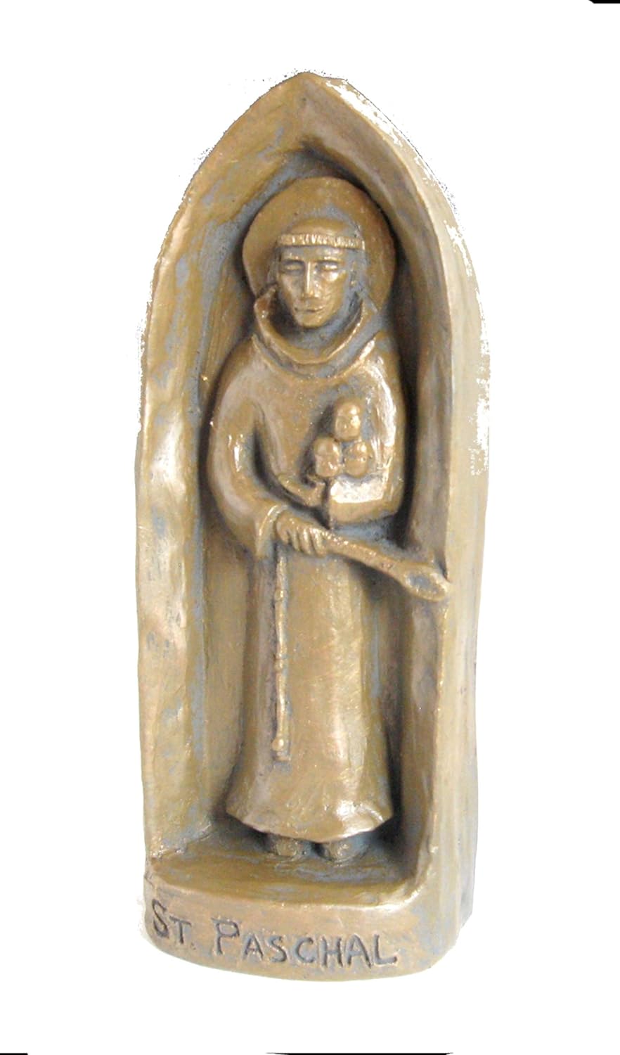 Mixed Media - Handmade St. Paschal Statue: Patron Cooks, Chefs, Kitchens