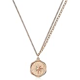 Rhinelife - Star Pendant Necklace for Women - 18K Gold Plated Octagram Adjustable Side Chain, Lucky Gift Jewelry for Her